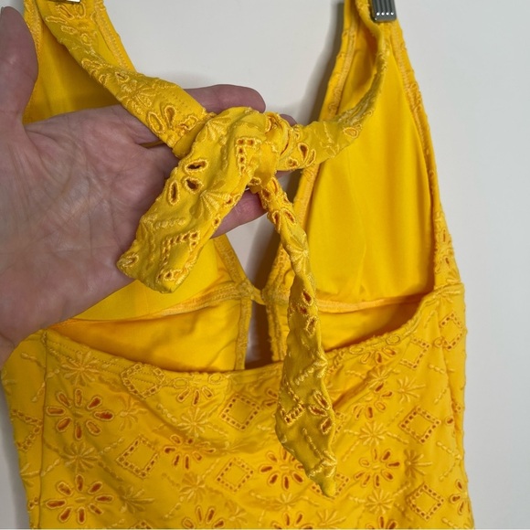 Kate Spade New York Embroidered Halter Plunge One Piece Swimsuit vacation beach - Picture 11 of 14